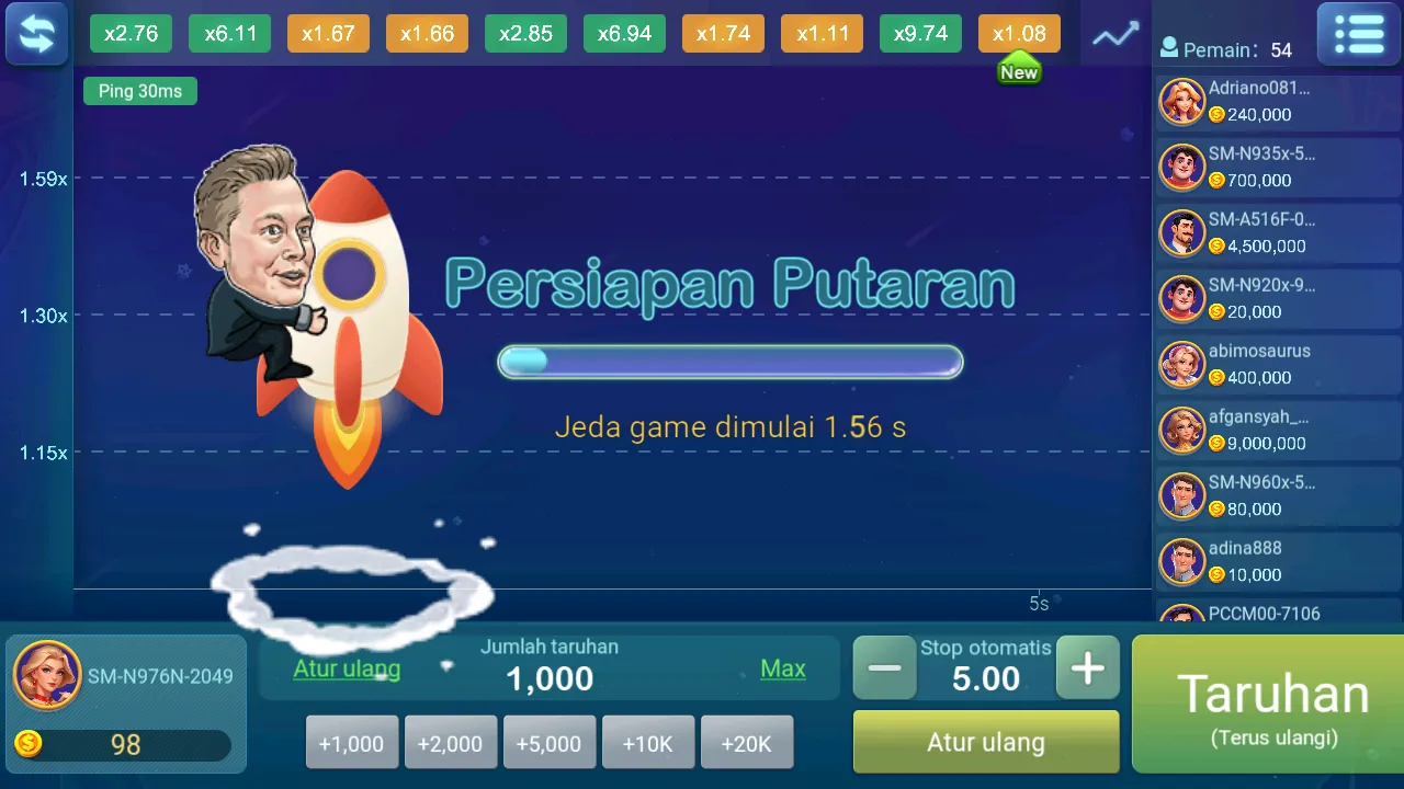 Tampilan Game Askasino